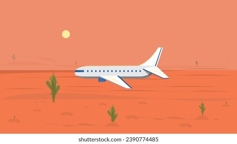 Avión en el desierto. Avión al atardecer. Avión al amanecer. Avión en el suelo
