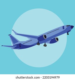 Plane design on blue background