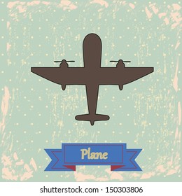 plane design over dotted background vector illustration 