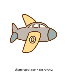Plane Doodle Icon