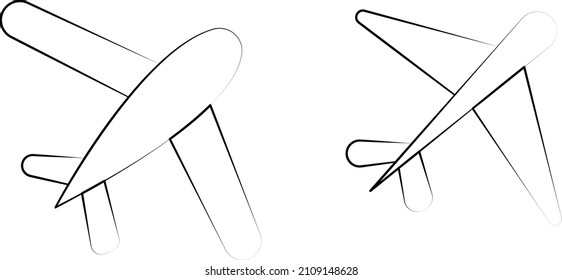 plane drone uas uav hand drawn logo icon aircraft on white isolated background