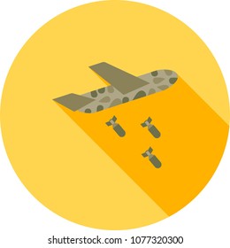 Plane dropping missiles