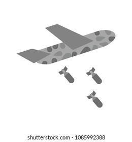 Plane dropping missiles