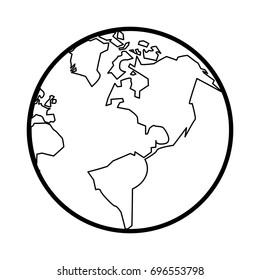 plane earth vector illustration