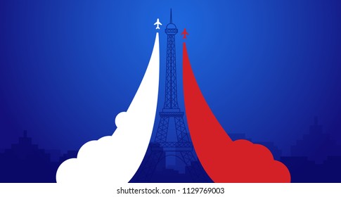 飛行機 空 フランス のイラスト素材 画像 ベクター画像 Shutterstock