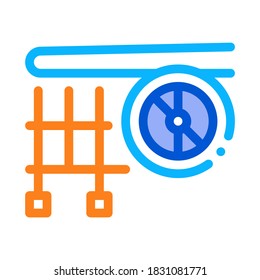 Plane Engine Wing Icon Vector. Outline Plane Engine Wing Sign. Isolated Contour Symbol Illustration