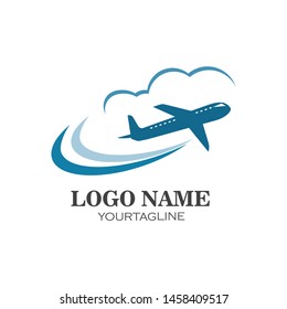 plane faster icon logo vector of express and delivery illustration design