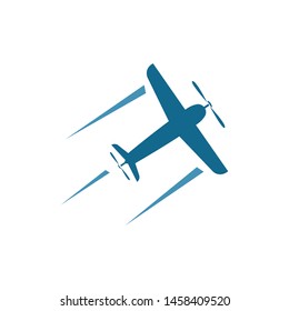 plane faster icon logo vector of express and delivery illustration design