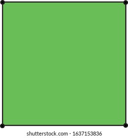 plane figure study square four vertices green color square
