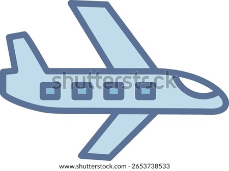 Plane Filled Blue Tone Icon