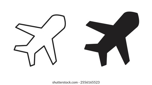 Plane Filled flat icons set for apps and web ui designs.
