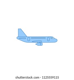 plane filled outline icon. Element of transport icon for mobile concept and web apps. Thin line plane filled outline icon can be used for web and mobile