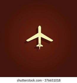 Plane flat icon.