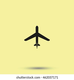 Plane flat icon.