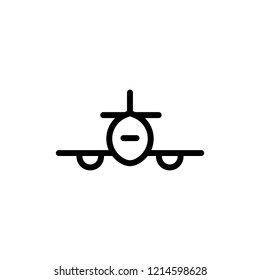 Plane  flat icon. Single high quality outline symbol of info for web design or mobile app. Thin line signs for design logo, visit card, etc. Outline logo of graphic plane