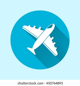 Plane flat icon.transport icon