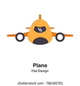 Plane Flat Illustration