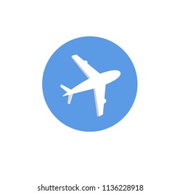 Plane Flat Summer Icon