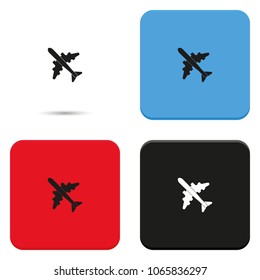 Plane flat vector icon.