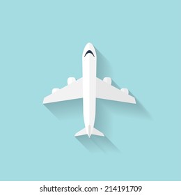 Plane flat web icon