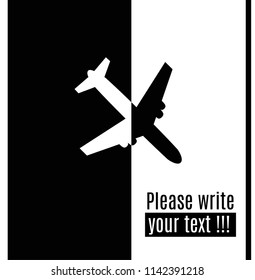 The plane flies on the line. and his track on a white background. Vector illustration. Tourism and travel.icon.