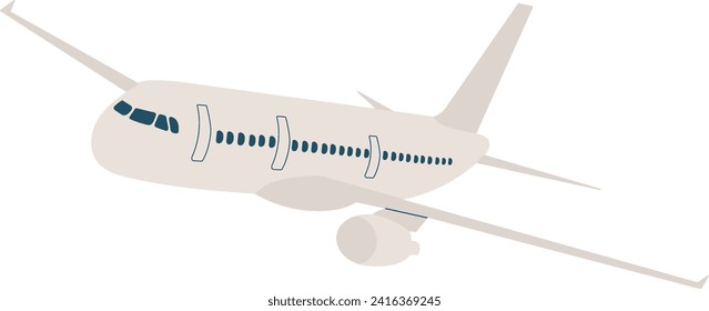 plane flies, on a white background