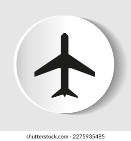 Plane, flight, airplane icon. Vector.