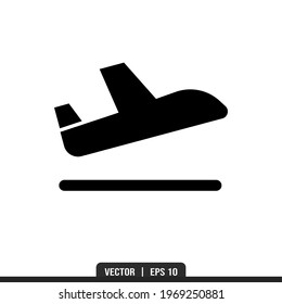 Plane flight icon vector, illustration logo template in trendy style. Suitable for many purposes.