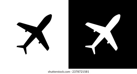 Plane flight. Travel illustration. Airplane fly vector icon. 