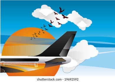 plane fly in the sky, many uses