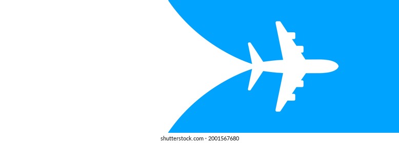 Plane fly vector background banner