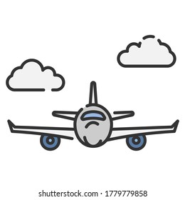 Plane flying in the sky