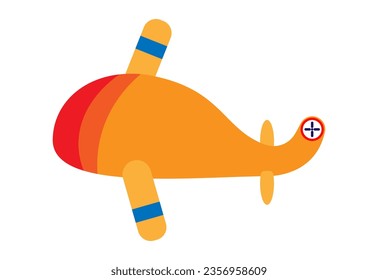 The plane is flying in the sky Vector illustration