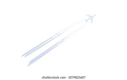 the plane is flying in the sky.vector illustration.isolated on a white background.EPS10