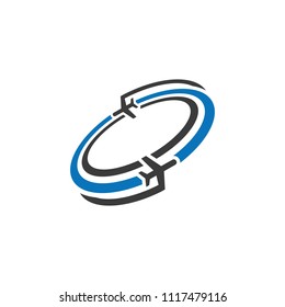 Plane Flying Travel Agent Simple Symbol