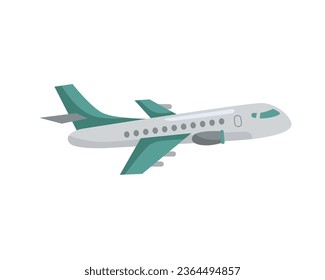 plane flying travel green vector isolated