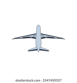 Plane Flying vector design template, on white background