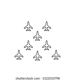 plane formation icon, illustration design template