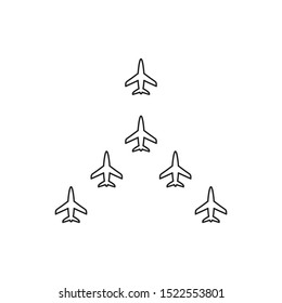 plane formation icon, illustration design template