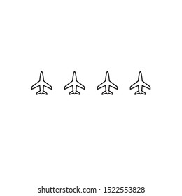 plane formation icon, illustration design template