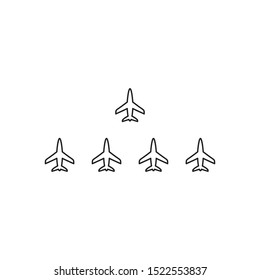 plane formation icon, illustration design template