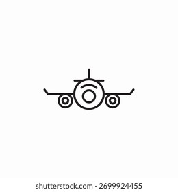 Vector de signo de icono de vista frontal plana