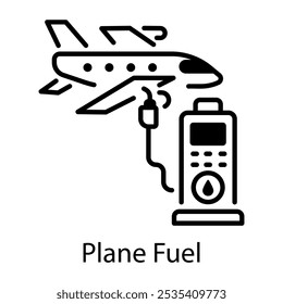 Icono de combustible plano en estilo de línea