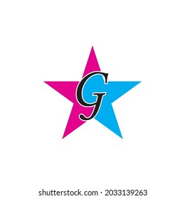 Plane mit G-Anfangsbuchstaben Reiselogo, Vektorgrafik-Vorlage