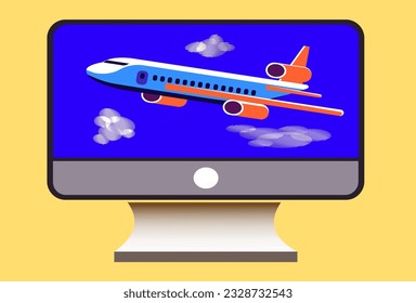 A plane gaining altitude that flies to distant islands