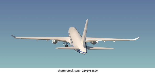 The plane is gaining altitude. Vector.