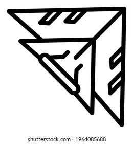 Plane glider icon. Outline Plane glider vector icon for web design isolated on white background