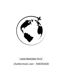 plane globe