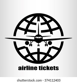 Plane Globe Icon