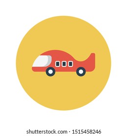 plane glyph flat vector icon